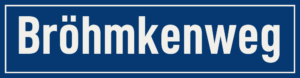 Straßenschild Bröhmkenweg