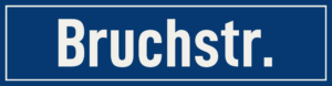 Straßenschild Bruchstraße