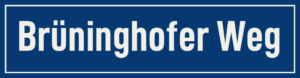 Straßenschild Brüninghofer Weg