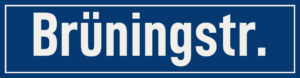 Straßenschild Brüningstraße