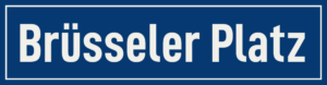 Straßenschild Brüsseler Platz