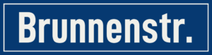 Straßenschild Brunnenstraße