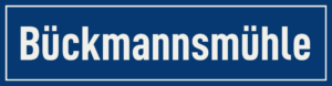 Straßenschild Bückmannsmühle