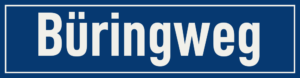 Straßenschild Büringweg