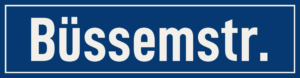 Straßenschild Büssemstraße