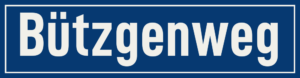 Straßenschild Bützgenweg