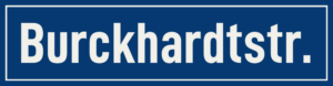 Straßenschild Burckhardtstraße