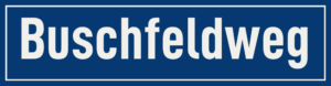 Straßenschild Buschfeldweg