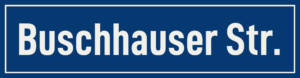 Straßenschild Buschhauser Straße