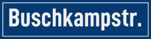 Straßenschild Buschkampstraße