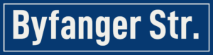 Straßenschild Byfanger Straße
