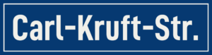 Straßenschild Carl-Kruft-Straße