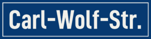 Straßenschild Carl-Wolf-Straße