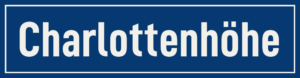 Straßenschild Charlottenhöhe