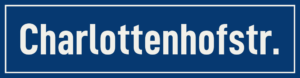 Straßenschild Charlottenhofstraße