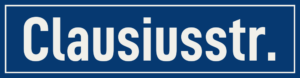 Straßenschild Clausiusstraße