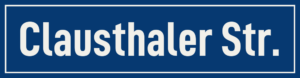 Straßenschild Clausthaler Straße