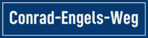 Straßenschild Conrad-Engels-Weg