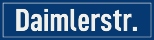 Straßenschild Daimlerstraße