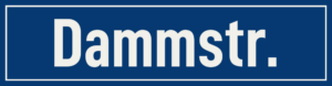 Straßenschild Dammstraße
