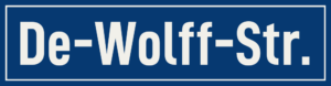 Straßenschild De-Wolff-Straße