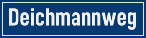 Straßenschild Deichmannweg