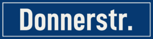 Straßenschild Donnerstraße