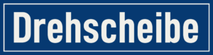 Straßenschild Drehscheibe