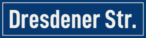 Straßenschild Dresdener Straße