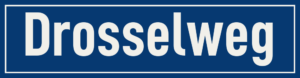 Straßenschild Drosselweg