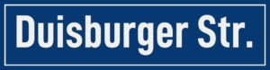 Straßenschild Duisburger Straße