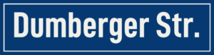 Straßenschild Dumberger Straße