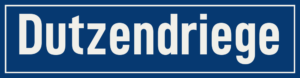 Straßenschild Dutzendriege