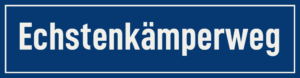 Straßenschild Echstenkämperweg