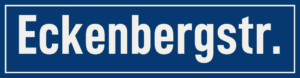 Straßenschild Eckenbergstraße