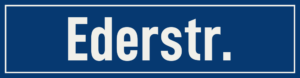 Straßenschild Ederstraße