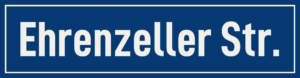 Straßenschild Ehrenzeller Straße