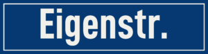 Straßenschild Eigenstraße