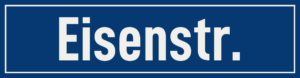 Straßenschild Eisenstraße