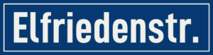 Straßenschild Elfriedenstraße