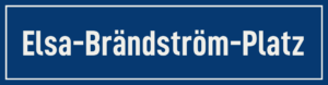 Straßenschild Elsa-Brändström-Platz