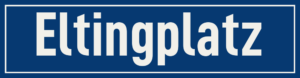 Straßenschild Eltingplatz