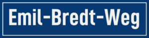 Straßenschild Emil-Bredt-Weg