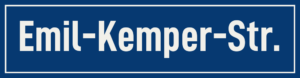 Straßenschild Emil-Kemper-Straße
