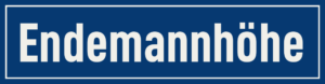 Straßenschild Endemannhöhe
