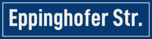 Straßenschild Eppinghofer Straße