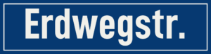 Straßenschild Erdwegstraße