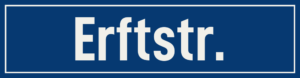 Straßenschild Erftstraße