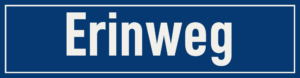 Straßenschild Erinweg