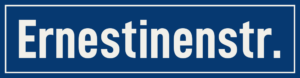 Straßenschild Ernestinenstraße